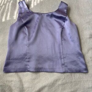 Chic Lavender Satin Women's Blouse